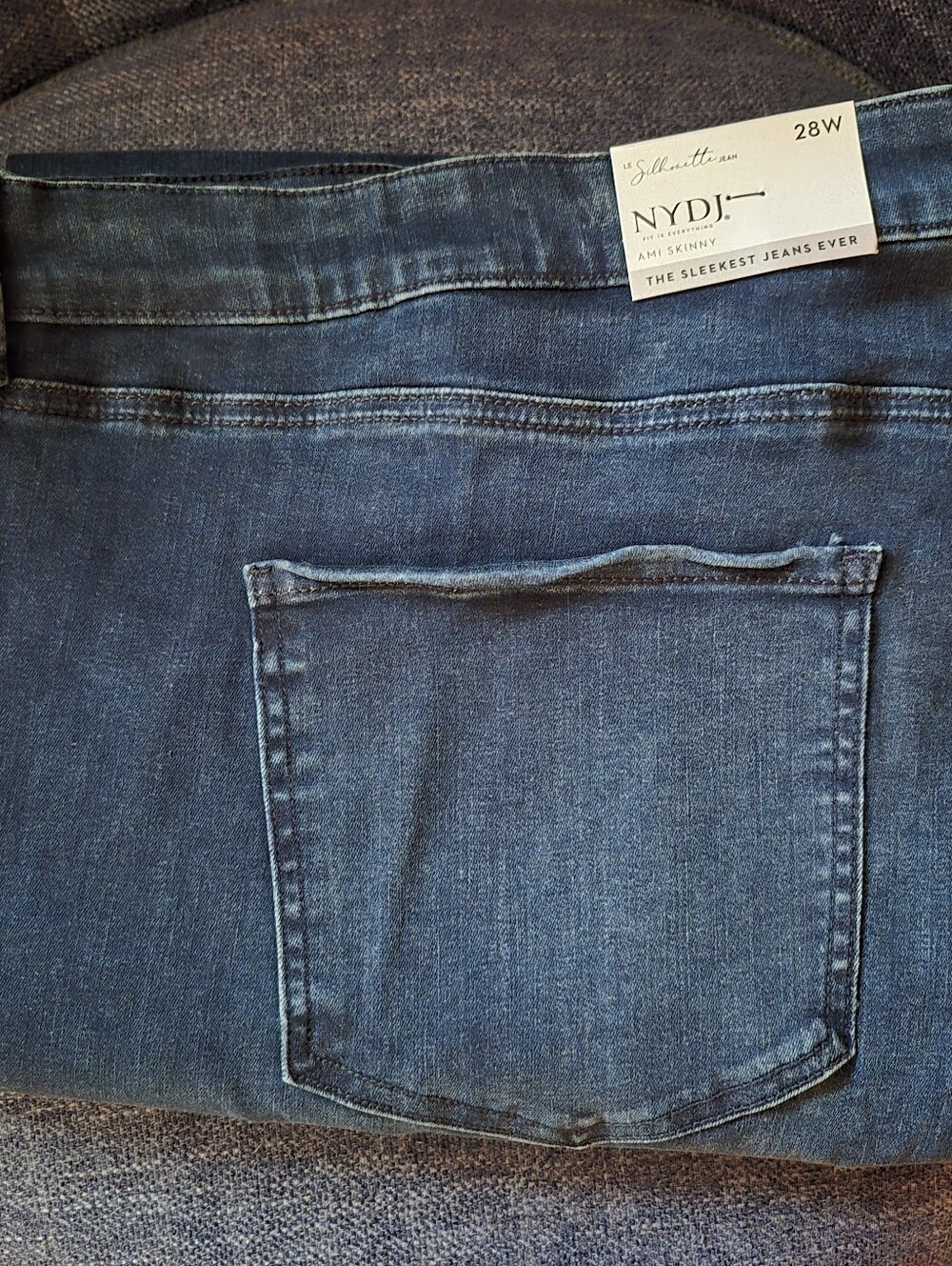 NYDJ Ami Skinny Womens Jeans in Dark Blue Wash
